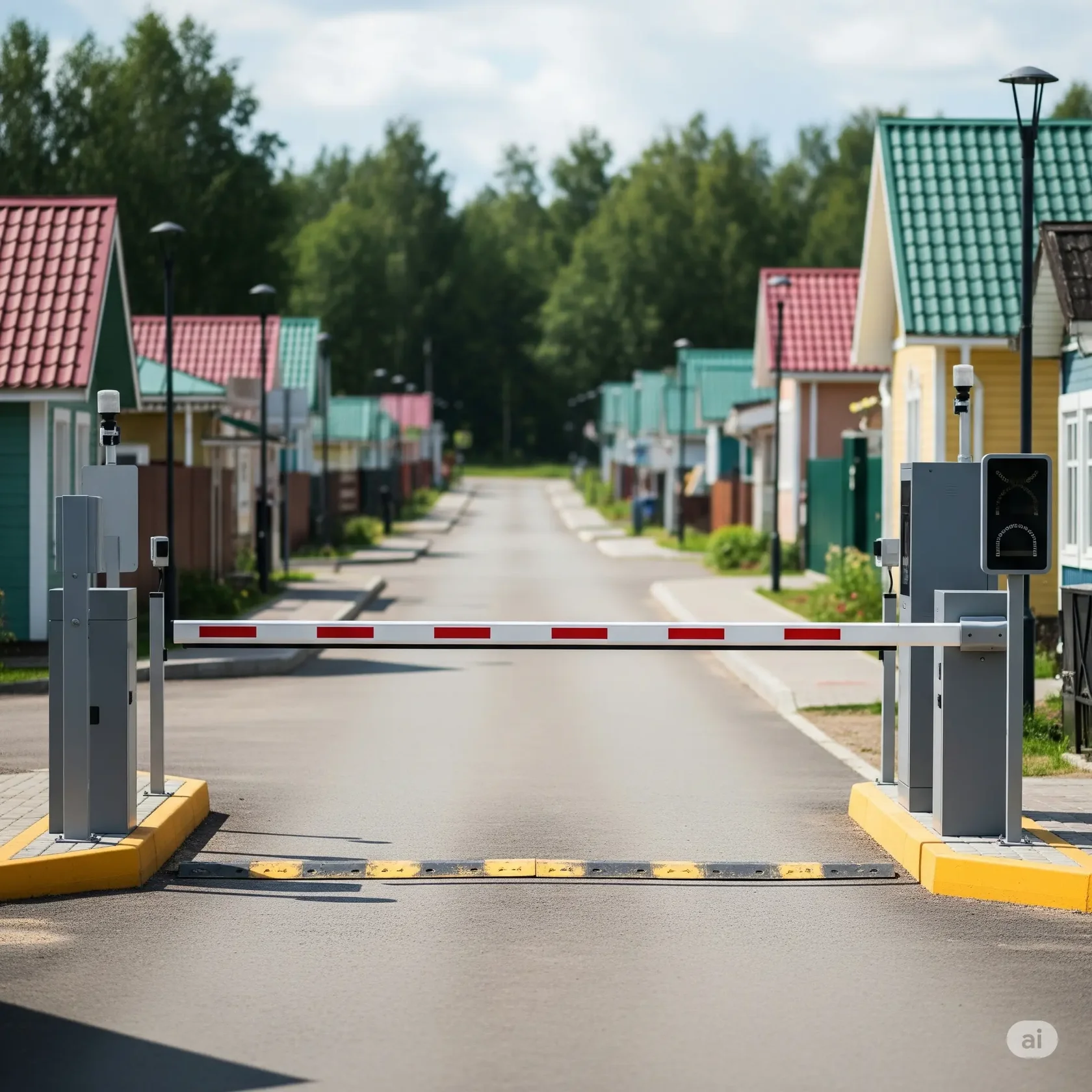 Автоматический въезд в коттеджный посёлок